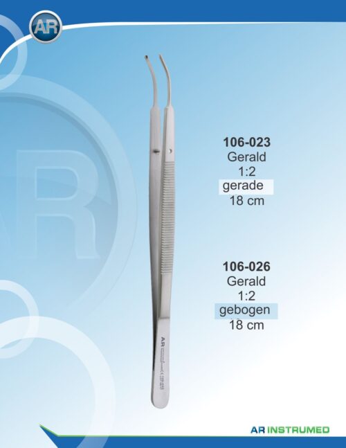 Pinzette Gerald 1:2 gebogen