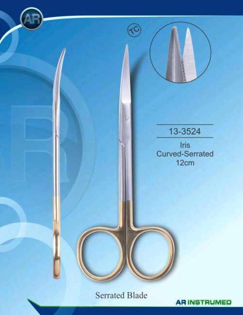 Iris gebogen Serrated Schere