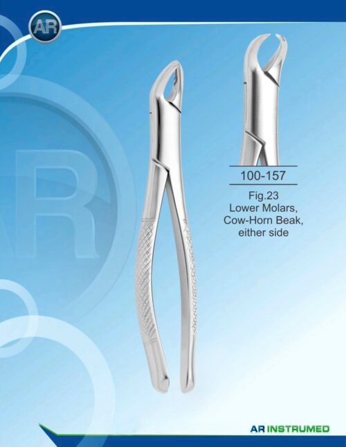 Zahnzange (American Pattern) Fig.23 Lower Molars, Cow-Horn Beak, either side