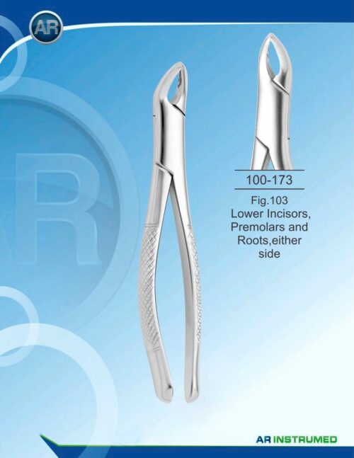 Zahnzange (American Pattern) Fig.103 Lower Incisors, Premolars and Roots,either side