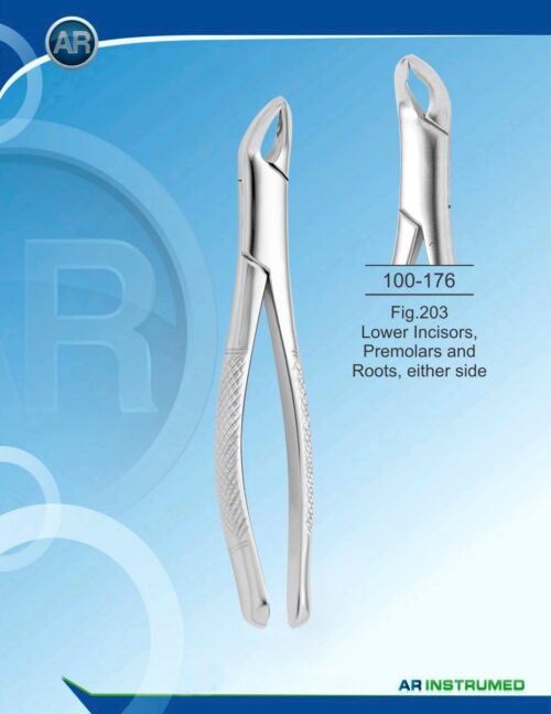 Zahnzange (American Pattern) Fig.203 Lower Incisors, Premolars and Roots, either side