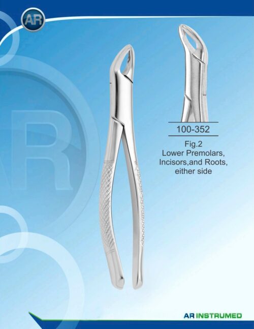 Zahnzange (American Pattern) Fig.2 Lower Premolars, Incisors,and Roots, either side