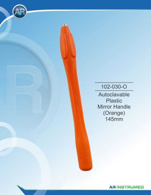 Autoklavierbarer Spiegelgriff aus Kunststoff (Orange) 145mm