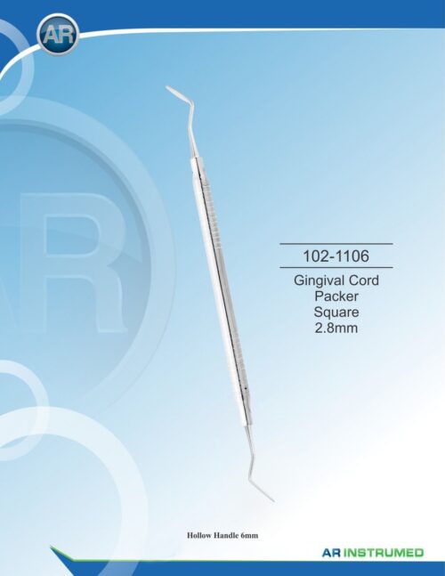 Gingival Cord Packer Square 2.8mm Hohl Griff 6mm