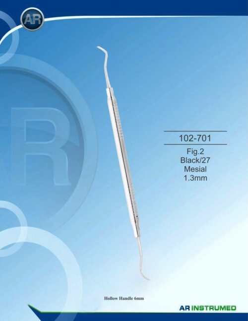 Fig.2 Black/27 Mesial 1.3mm Hohl Griff 6mm Enamel Instrument