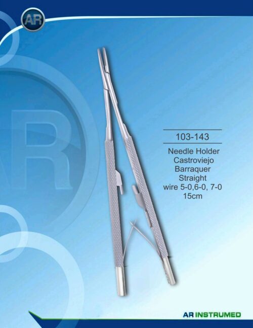 Nadelhalters Castroviejo Barraquer Straight wire 5-0,6-0, 7-0 15cm