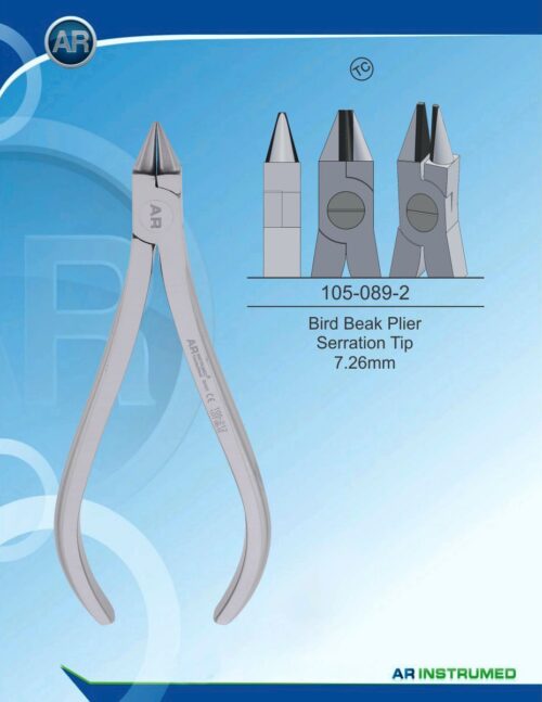 Kieferorthopädie Zangen Bird Beak Plier Serration Tip 7.26mm (TC)