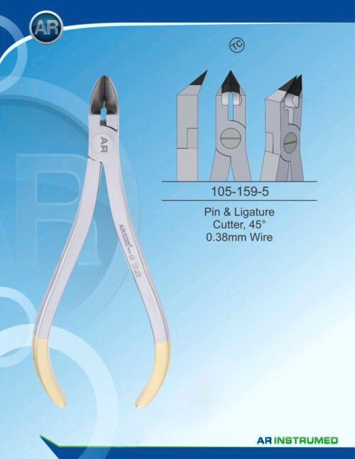 Kieferorthopädie Zangen Pin & Ligature Cutter, 45° 0.38mm Wire (TC)