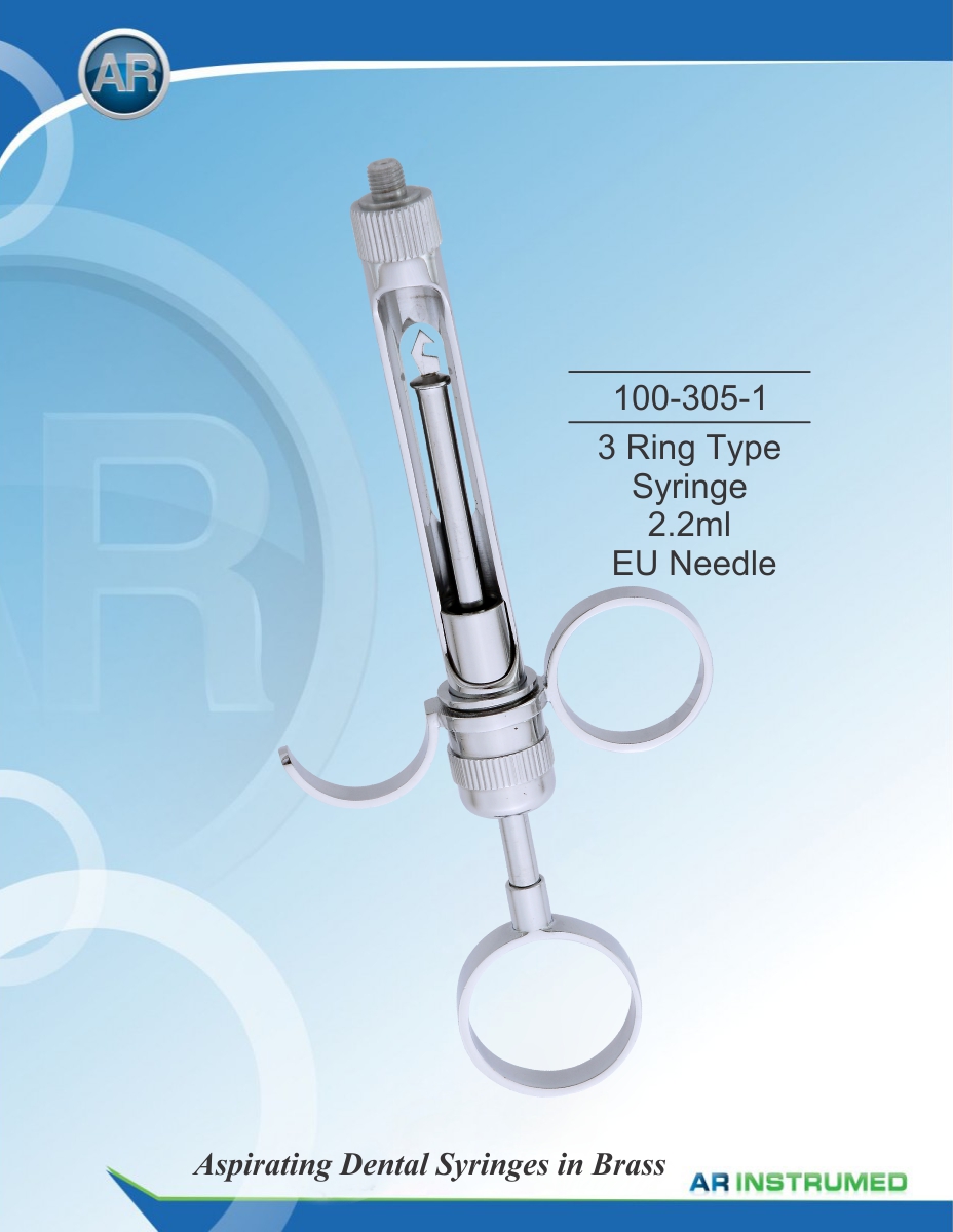 100-305-1-01.jpg 3 Ring Type Syringe 2.2ml EU Needle - Image 1