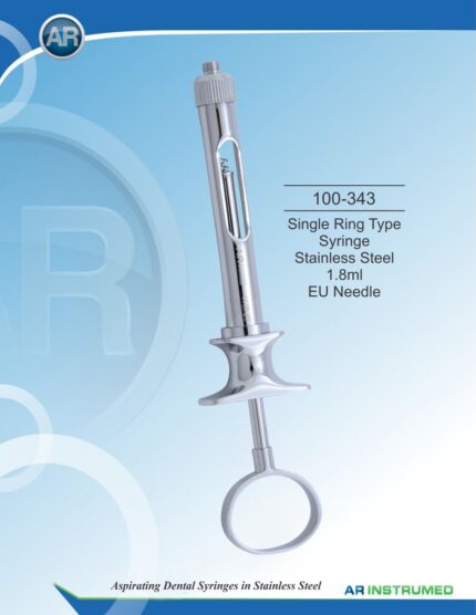 Single Ring Type Syringe Stainless Steel 1.8ml EU Needle