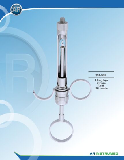 Jeringa de 3 anillos 2,2 ml Aguja UE
