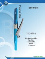 Syringe Stainless Steel 1.8ml EU Needle Blue Plasma