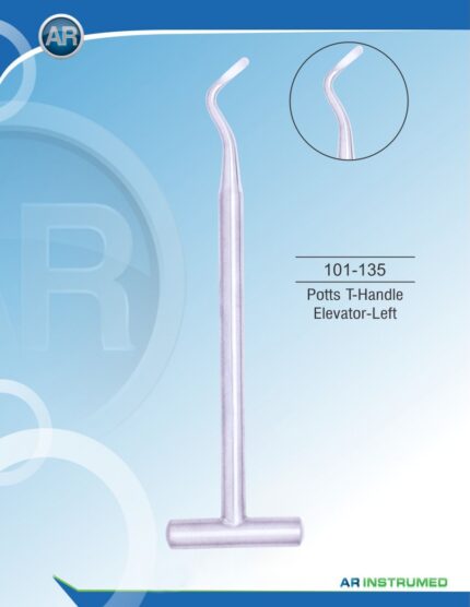 Root Elevator Potts T-Handle Elevator-Left