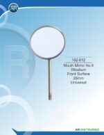 Mouth Mirror No.6 Rhodium Front Surface 26mm Universal - Image 3