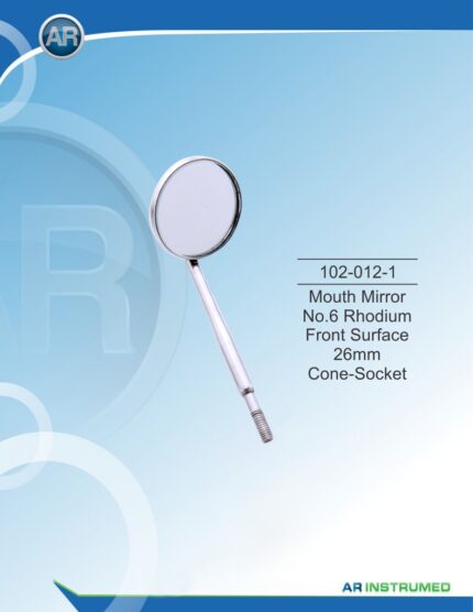 Mundspiegel   No.6 Rhodium Front Surface 26mm Cone-Socket
