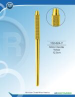 Mouth Mirror Handle Yellow 12.5cm - Image 2