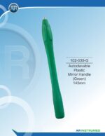 Autoclavable plastic mirror handle (Green) 145mm