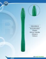 Autoclavable plastic mirror handle (Green) 145mm - Image 2