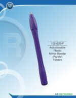 Autoclavable Mirror Handle Made of Plastic (Purple) 145mm