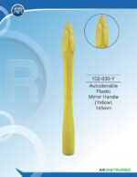 Autoclavable mirror handle made of plastic (yellow) 145mm - Image 2