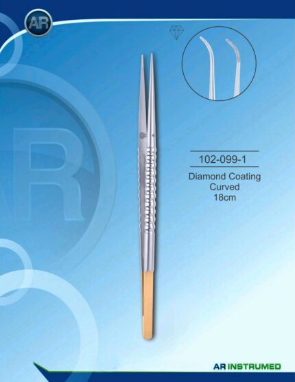 Pinzetten   Diamond Coating Curved 18cm