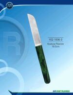 Flexibler Spatel, 19,5 cm, aus hochwertigem medizinischem Edelstahl, korrosionsbeständig und langlebig. Die flexible Klinge ermöglicht ein gleichmäßiges Mischen und präzises Auftragen von Dentalmaterialien wie Zement, Gips und Alginat. Autoklavierbar und sterilisierbar, ideal für den professionellen zahnmedizinischen und zahntechnischen Einsatz.