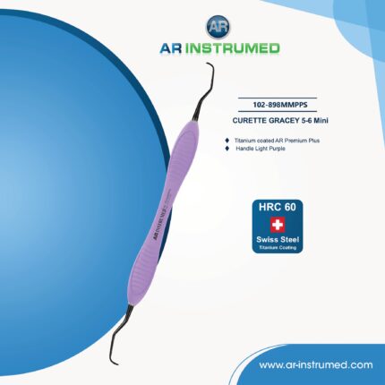 AR INSTRUMED Dental Gracey Kürette 5-6 – Mini-Titan-beschichtete Spitze für präzise Konkremententfernung