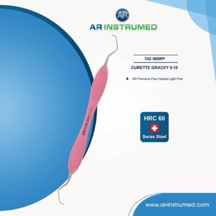 AR INSTRUMED Dental Gracey Kürette 9-10 – Titan-beschichtete Spitze für präzise subgingivale Konkremententfernung