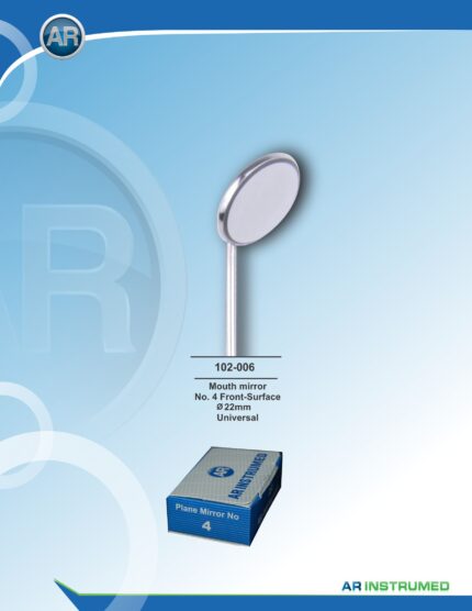 AR INSTRUMED Dental Mundspiegel, 22-mm-Rhodium-Konusspiegel für beschlagfreie Reflektion, leichtes ergonomisches Design