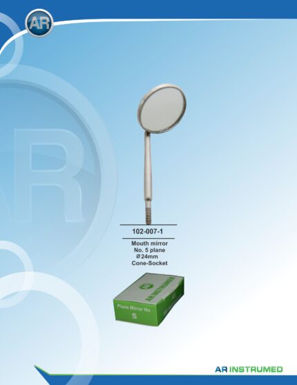 AR INSTRUMED Dental Mundspiegel, 24-mm-planer Konusspiegel für beschlagfreie Reflektion, leichtes ergonomisches Design