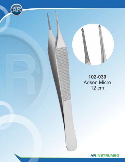 AR INSTRUMED Micro Adson Pinzette gezahnt 12 cm Deutschland Edelstahl Dentalinstrument sterilisierbar chirurgisch