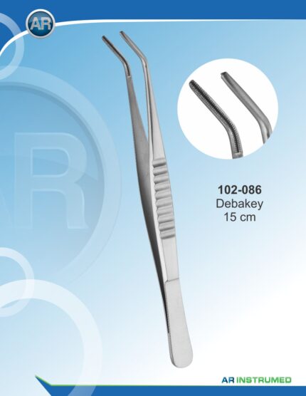 AR INSTRUMED DeBakey Pinzette gebogen 15 cm Deutschland Edelstahl Dentalinstrument sterilisierbar