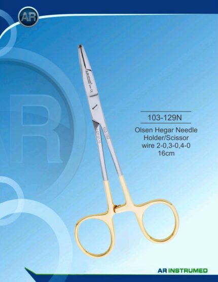 Olsen Hegar Portaagujas/Alambre de tijera 2-0,3-0,4-0 16cm