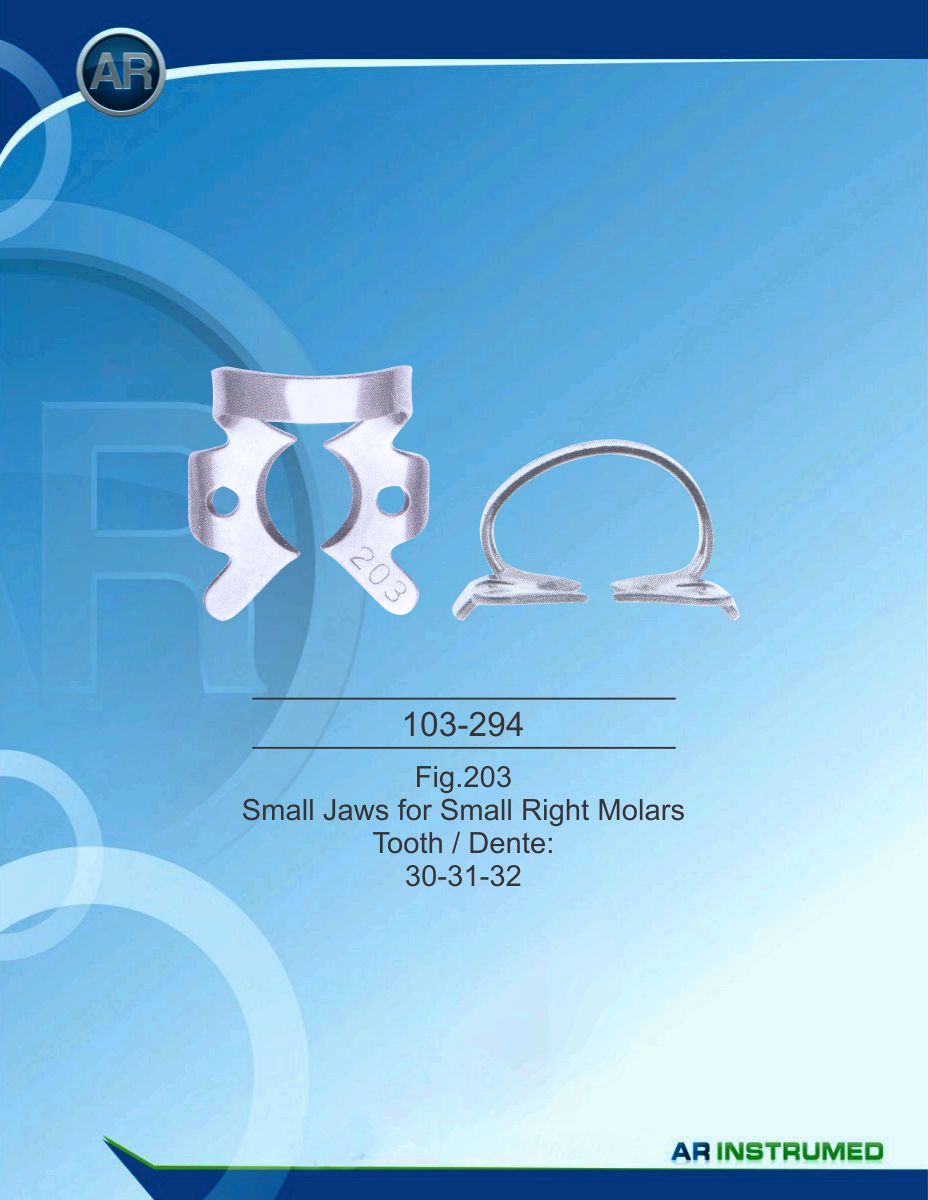 103-294-02.jpg Fig.203 Small Jaws for Small Right Molars Tooth/Dente 30-31-32 - Imagen 1