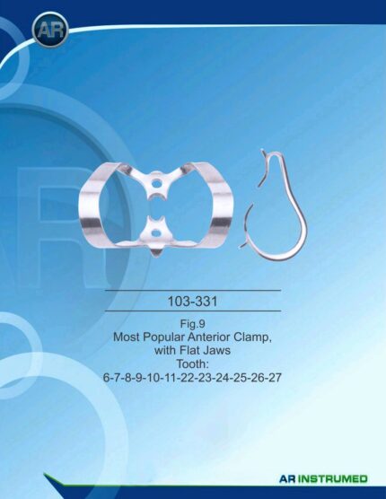 Fig.9 Most Popular Anterior Clamp, with Flat Jaws Tooth 6-7-8-9-10-11-22-23-24-25-26-27