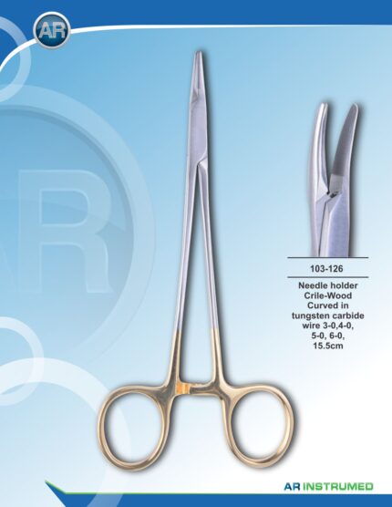 Crile Needle Holder Curved 15cm
