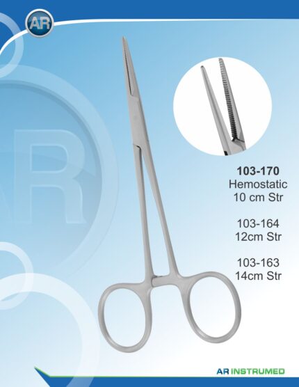AR INSTRUMED Präzisions Kelly Klemme gerade 12 cm aus rostfreiem Edelstahl mit geriffelten Greifbacken und Ringgriff für dentale Anwendungen Deutschland