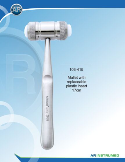 Mallet with Replaceable Plastic Insert 17cm