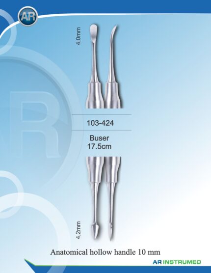 AR INSTRUMED Buser Periost Elevator 17.5 cm Deutschland Edelstahl Silikongriff hellgrün plasma Spitze dental instrument sterilisierbar