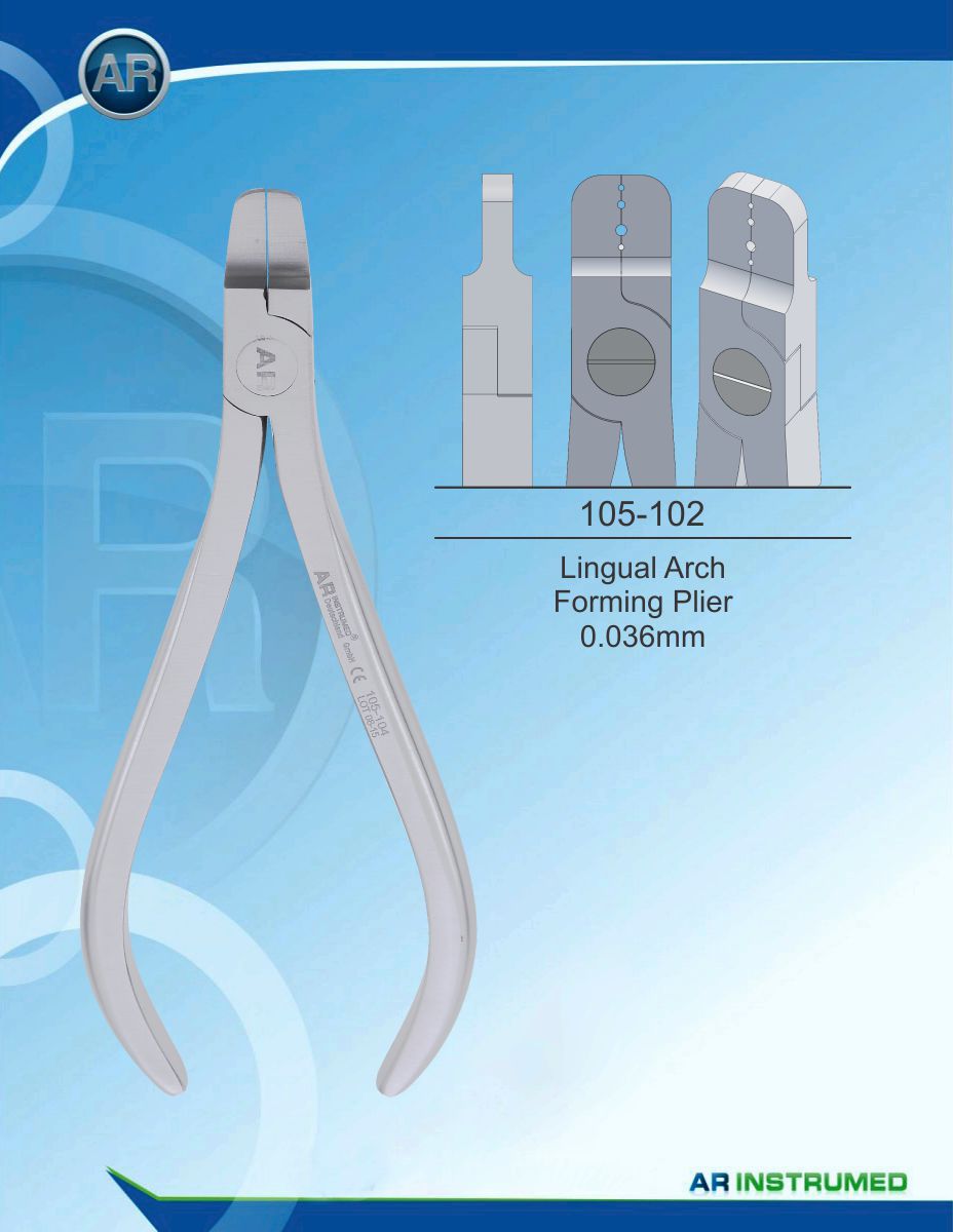 105-102A.jpg Orthodontics Pliers Lingual Arch Forming Plier 0.036mm - Image 1