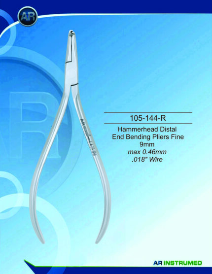 Hammerhead Distal End Bending Plier 9mm max 0.46mm .018″ Wire