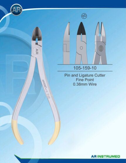 Orthodontic Pliers Pin and Ligature Cutter Fine Point 0.38mm Wire (TC)