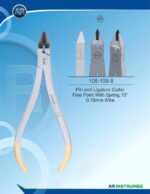 Orthodontics Pliers Pin and Ligature Cutter Fine Point With Spring,15° 0.38mm Wire (TC)