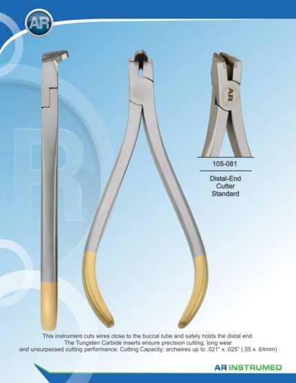 Distal End Cutter With Hold max 0.56mmx0.71mm .022"x.028" Wire