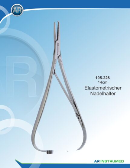 Elastomeric Ligature Placing Forceps with Groove 14cm