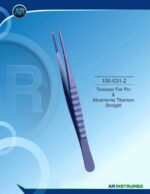 Tweezers For Pin & Abutments Titanium Straight