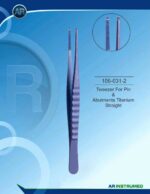 Tweezers For Pin & Abutments Titanium Straight - Image 2