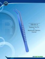 Tweezers For Pin & Abutments Titanium Curved