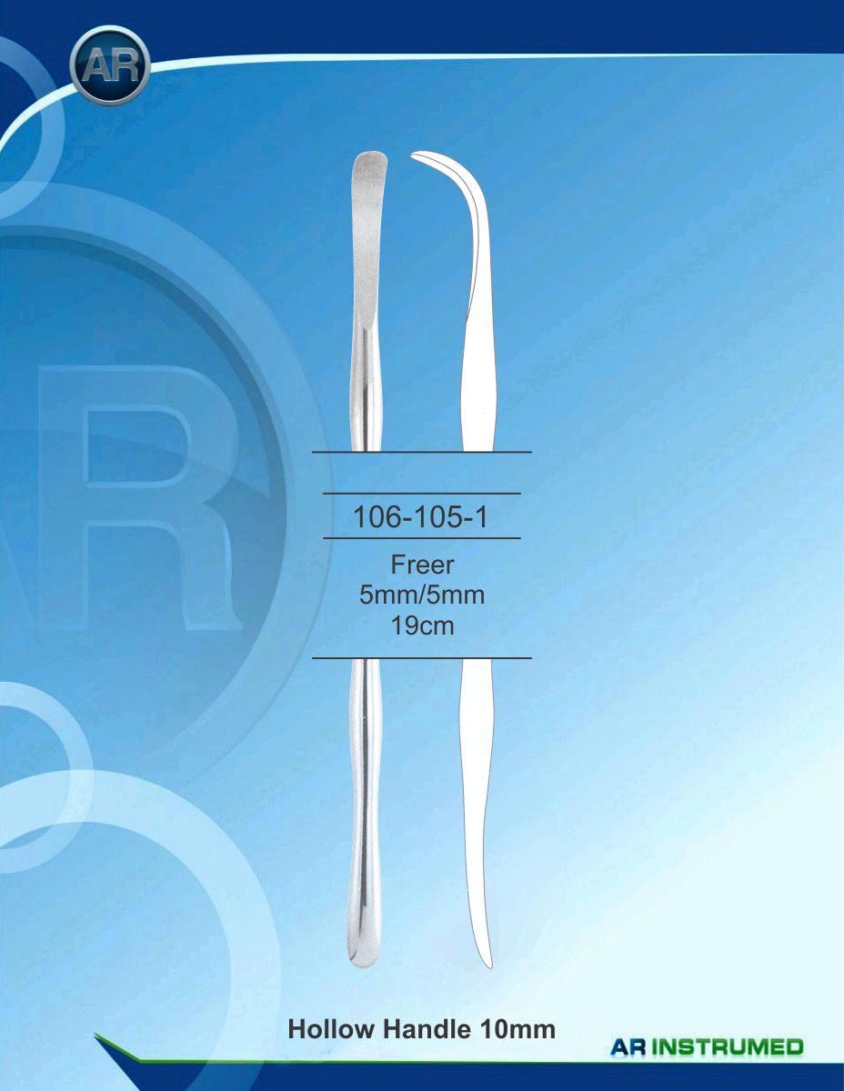 106-105-1-02.jpg AR INSTRUMED Dental Freer 5 mm 19 cm Hohlgriff aus rostfreiem Edelstahl mit Silikongriff zur Parodontalgewebeseparation Deutschland