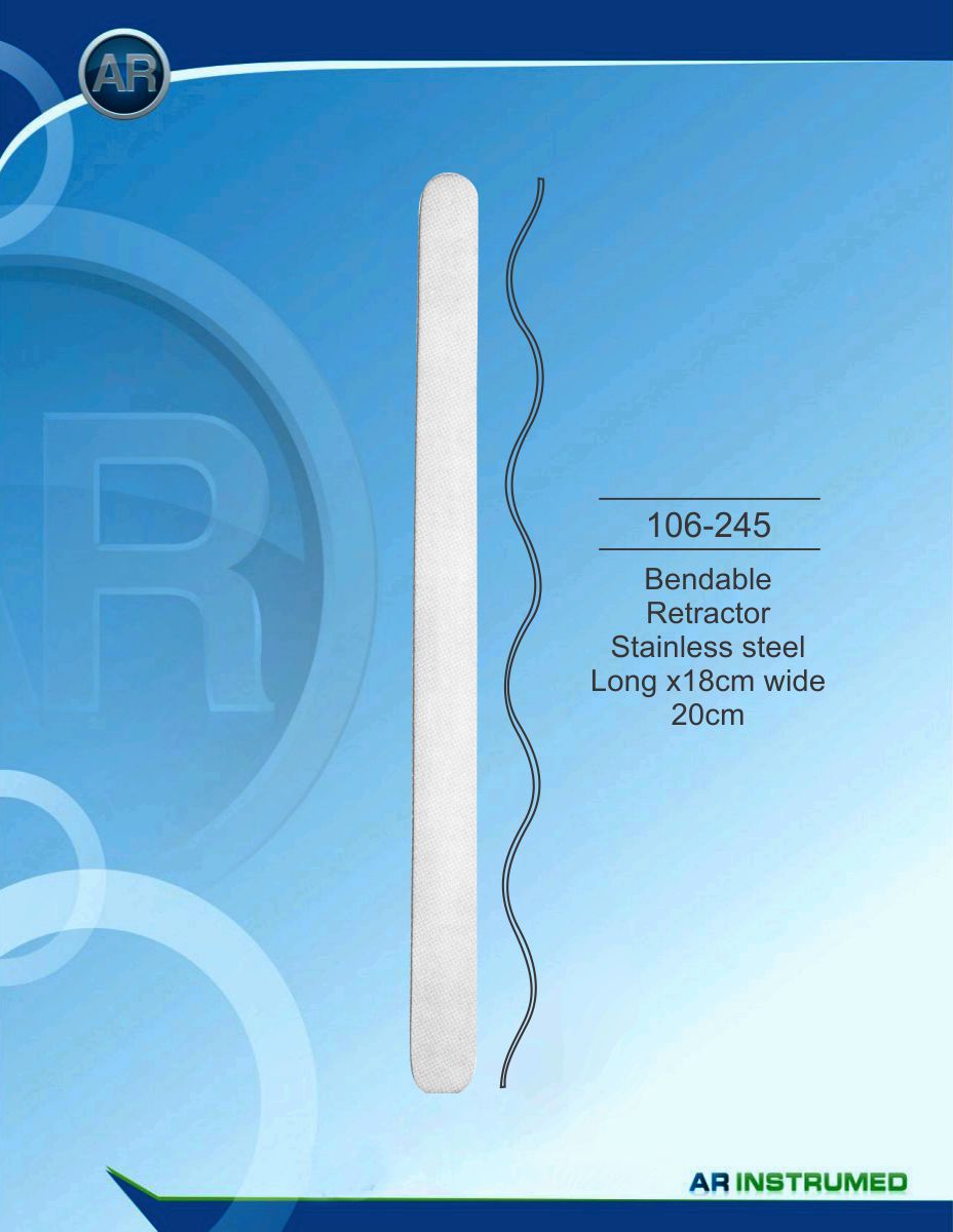 106-245-02.jpg Bendable Retractor Stainless steel 20cm Long x18cm wide - Image 1